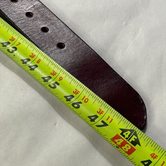 Royden Kevins Duck Belt Mens Size 40 Burgundy Leather Flawed - Picture 11 of 12